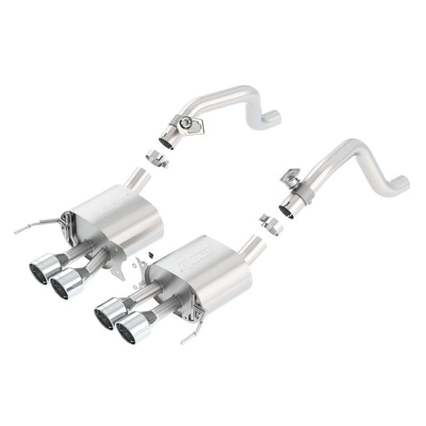 S-Type Axle-Back Exhaust System <br> 14-19 Chevy Corvette Stingray 6.2L V8