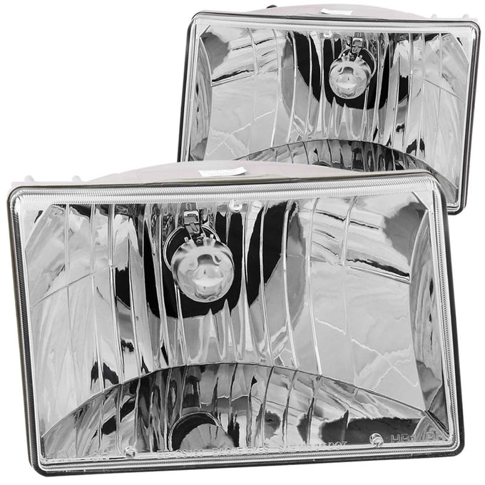 Chrome Crystal Headlights <br> 93-98 Jeep Grand Cherokee
