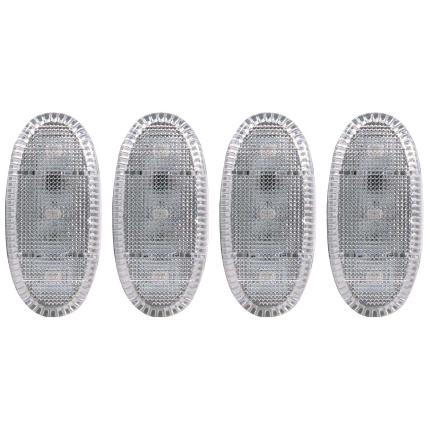 Clear LED Fender Light Kit 2pc Amber 2pc Red<br> 11-16 Ford F-350, F-450