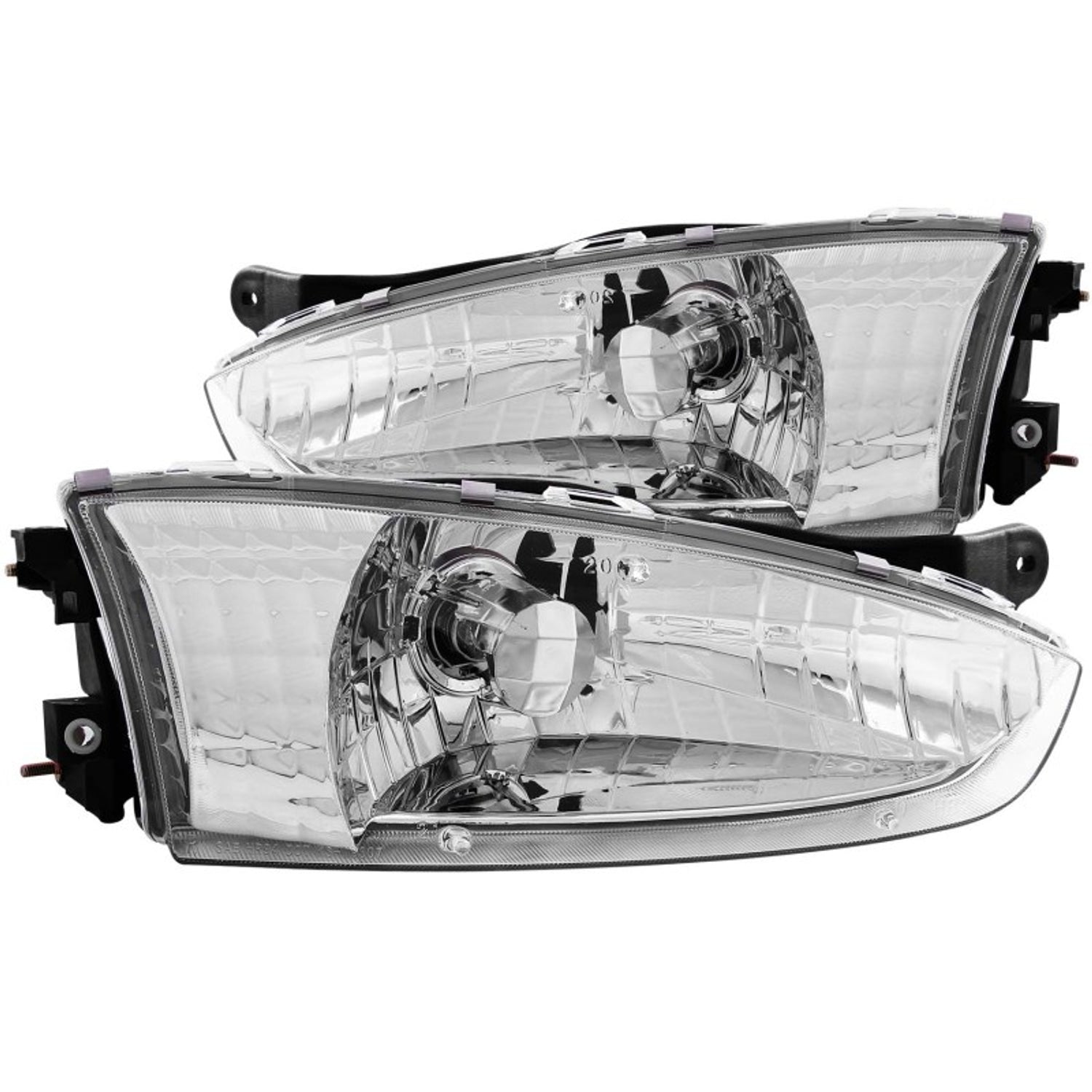 Chrome Crystal Headlights <br> 97-02 Mitsubishi Mirage