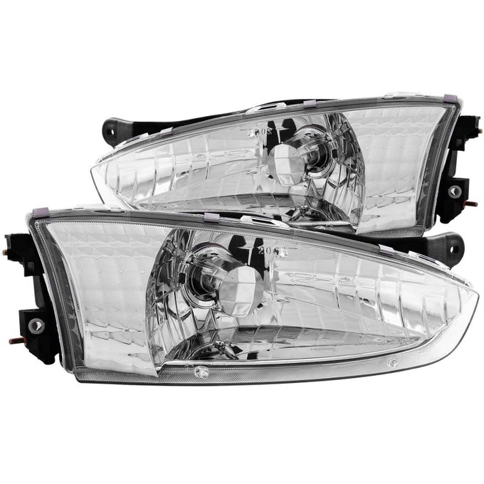 Chrome Crystal Headlights <br> 97-02 Mitsubishi Mirage