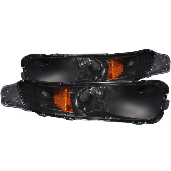 Black Parking Lights w/Amber Reflector<br> 05-09 Ford Mustang
