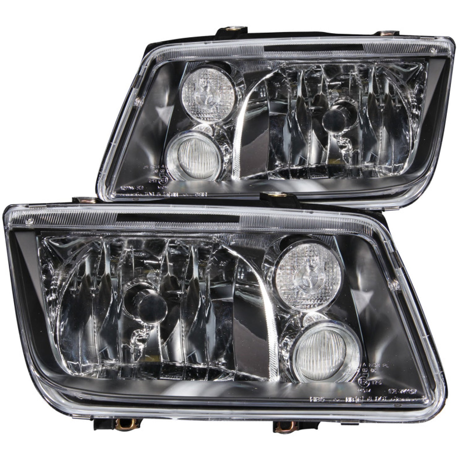 Black Crystal Headlights w/o Bulbs <br>99-05 Volkswagen Jetta