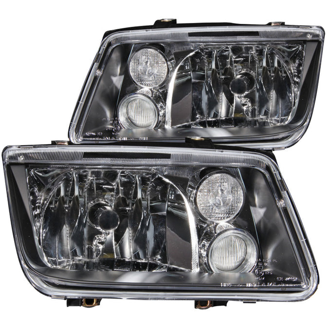 Black Crystal Headlights w/o Bulbs <br>99-05 Volkswagen Jetta