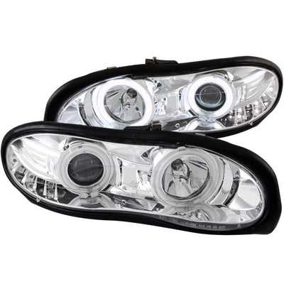 Chrome LED Halo Projector Headlights <br> 98-02 Chevy Camaro