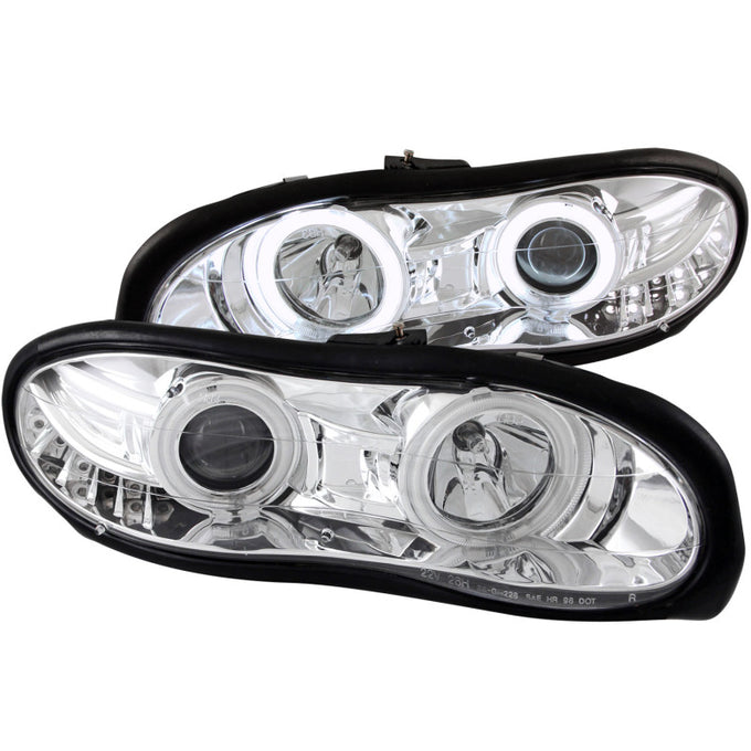 Chrome LED Halo Projector Headlights <br> 98-02 Chevy Camaro