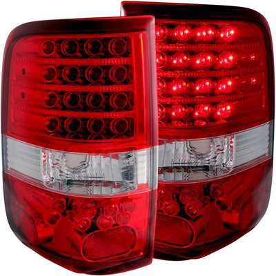 Red/Clear LED Taillights <br> 04-08 Ford F-150
