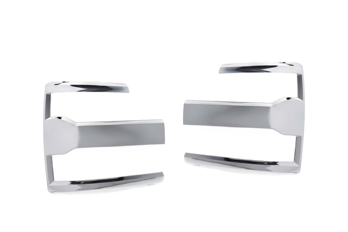 XB Headlight Trim Bezels (Pair/Chrome) <br>15-19 Chevrolet Silverado 2/3500 HD