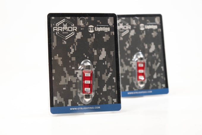 Canbus Festoon LED Bulbs <br> 31mm,Red