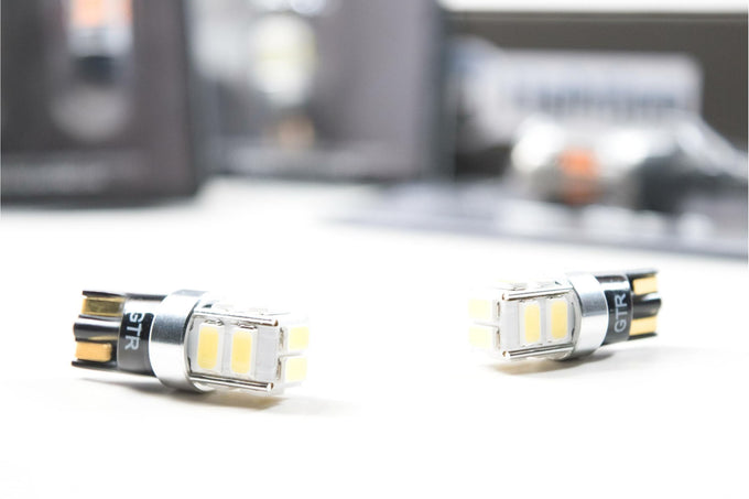 10-Chip Canbus LED Bulbs <br> T10/194,Universal,Amber