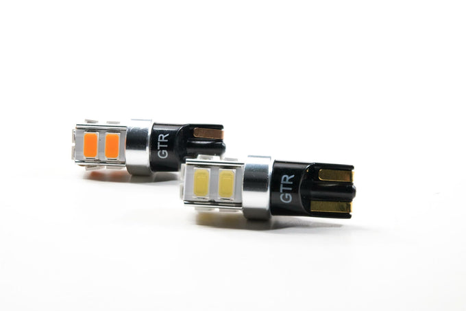 10-Chip Canbus LED Bulbs <br> T10/194,Universal,Amber