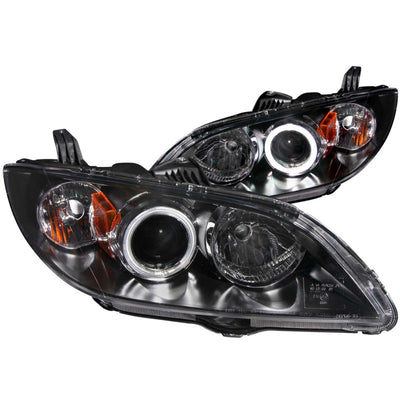 Black LED Halo Projector Headlights <br> 04-08 Mazda 3