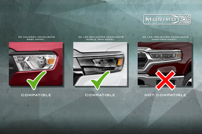 XB LED Headlights (Pair/ASM)(Gen 2) <br>19-24 Dodge Ram 1500