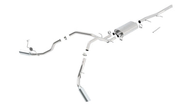 Touring Cat-Back Exhaust System <br> 09-10 Chevy Silverado 1500 Crew/Extended Cab