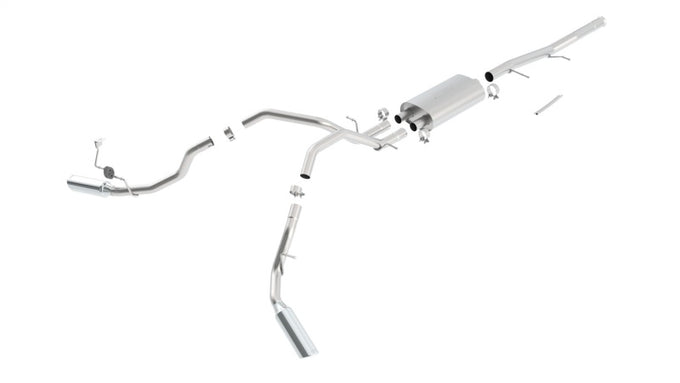 Touring Cat-Back Exhaust System <br> 09-10 Chevy Silverado 1500 Crew/Extended Cab