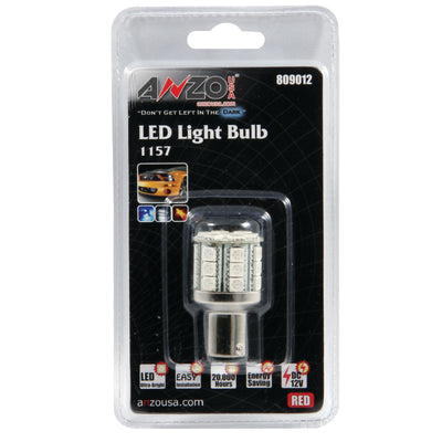 LED Bulbs 1157 Red-28 LEDs 1 3/4in Tall<br> Universal
