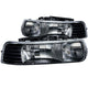 Black Crystal Headlights <br> 99-02 Chevy Silverado 1500 2500 3500