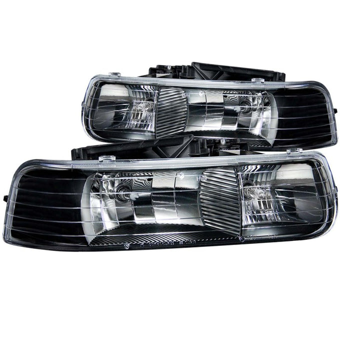 Black Crystal Headlights <br> 99-02 Chevy Silverado 1500 2500 3500
