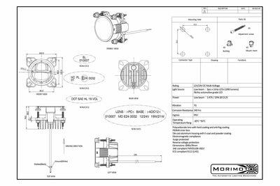 Sealed3 Beam (90mm/Low Beam) <br> Universal
