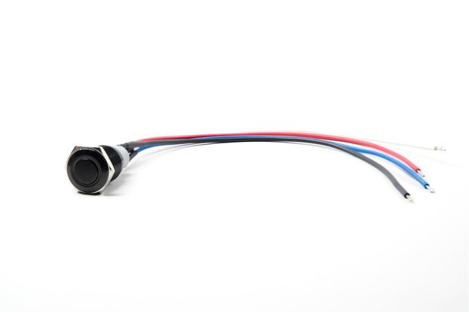 Blue LED Halo Switch <br> Universal,Black / Latching