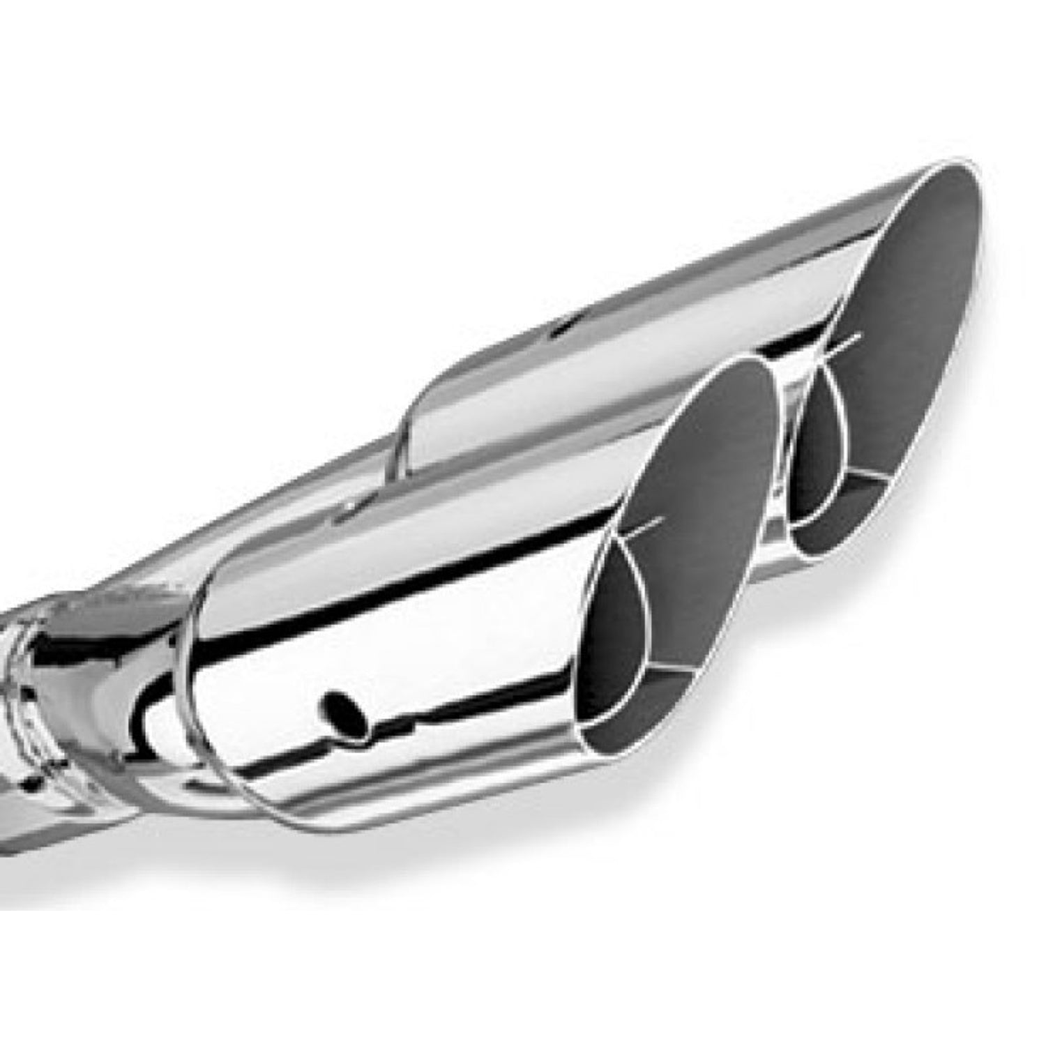Polished Tip Dual Round Angle-Cut Intercooled <br> Universal Fit