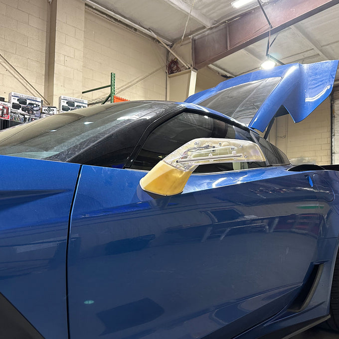 LED Concept Side Mirrors (No Paint) <br> 14-19 Chevy Corvette C7