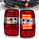 Chrome Housing Red Lens LED Tail Lights <br> 00-06 Chevy Suburban, Tahoe, GMC Yukon