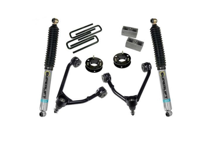 Suspension Lift Kit 3.5 in. with Bilstein Rear Shocks <br> Fit 07-16 Silverado / Sierra 2WD
