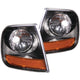 Black Corner Lights w/Amber Reflector <br> 97-03 Ford F-150, Expedition
