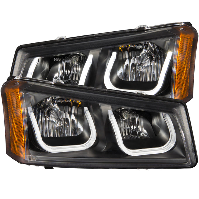 Black U-Bar Projector Headlights <br> 03-06 Chevy Silverado 1500