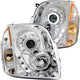 Chrome LED Halo Projector Headlights <br> 07-14 GMC Yukon