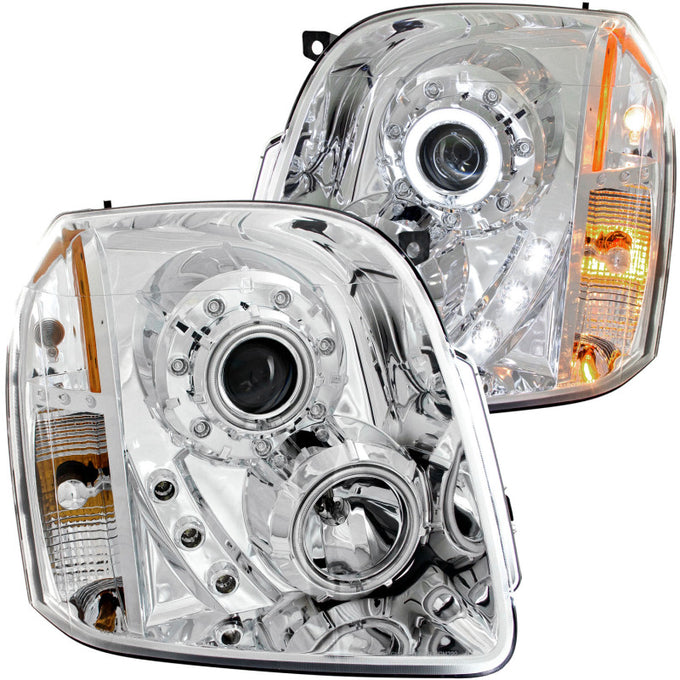 Chrome LED Halo Projector Headlights <br> 07-14 GMC Yukon