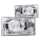 2pc Chrome Crystal Headlights <br> 00-04 Ford Excursion, F250, F350, F450 Super Duty