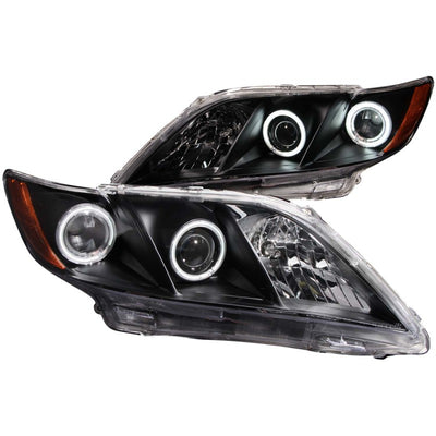 Black LED Halo Projector Headlights <br> 07-09 Toyota Camry