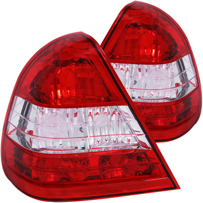 Red/Clear Taillights <br> 94-00 Mercedes Benz C Class W202