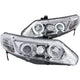 Chrome LED Halo Projector Headlights <br> 06-11 Honda Civic