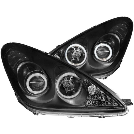 Black LED Halo Projector Headlights <br> 02-03 Lexus Es300