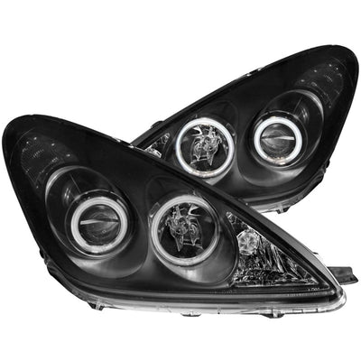 Black LED Halo Projector Headlights <br> 02-03 Lexus Es300