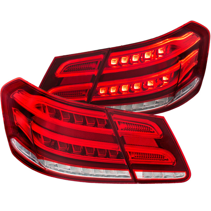 Red/Clear LED Taillights <br> 10-13 Mercedes Benz E Class W212