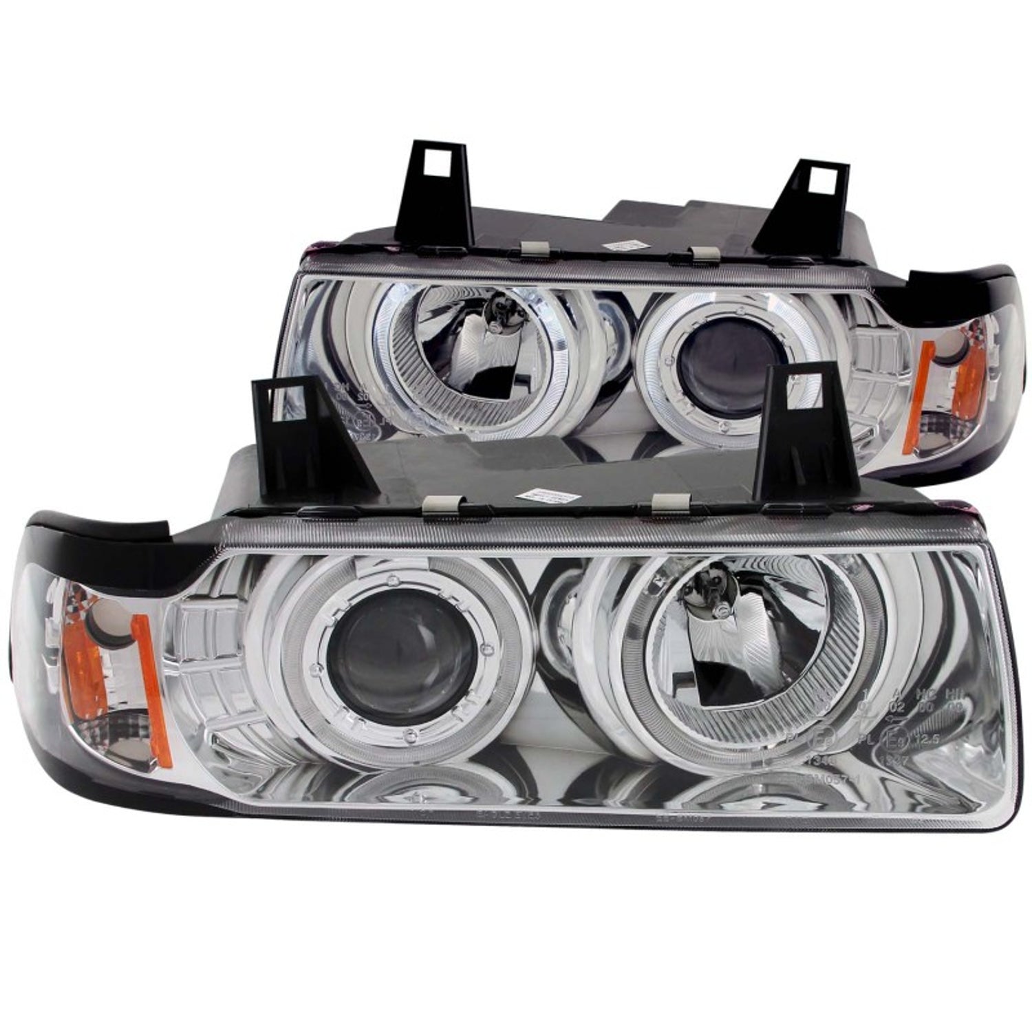 Chrome G2 LED Halo Projector Headlights <br> 92-98 BMW 3 Series E36