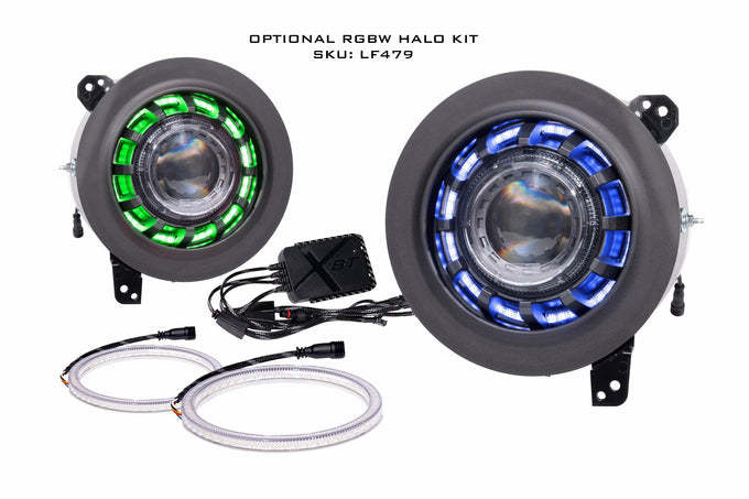Pair Super7 Headlights <br> 18-24 Jeep Gladiator Wrangler