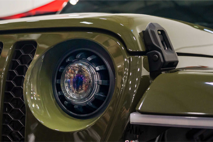 Pair Super7 Headlights <br> 18-24 Jeep Gladiator Wrangler