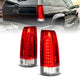 Chrome Housing Full LED Light Tube Taillights <br> 88-99 Chevy GMC C/K1500/2500/3500, Yukon
