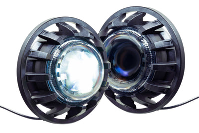 Pair Super7 Headlights <br> 07-17 Jeep JK Wrangler