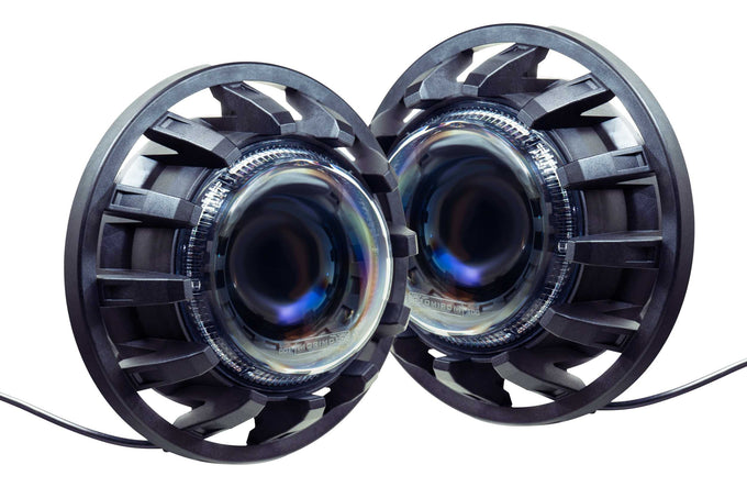 Pair Super7 Headlights <br> 07-17 Jeep JK Wrangler