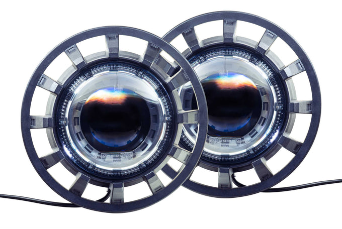 Pair Super7 Headlights <br> 07-17 Jeep JK Wrangler