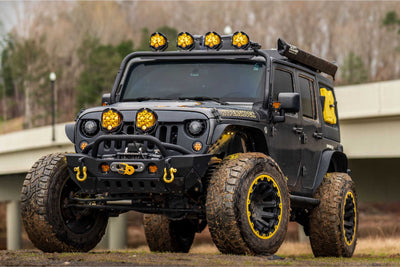 Pair Super7 Headlights <br> 07-17 Jeep JK Wrangler