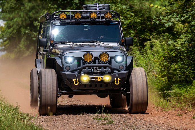 Pair Super7 Headlights <br> 07-17 Jeep JK Wrangler