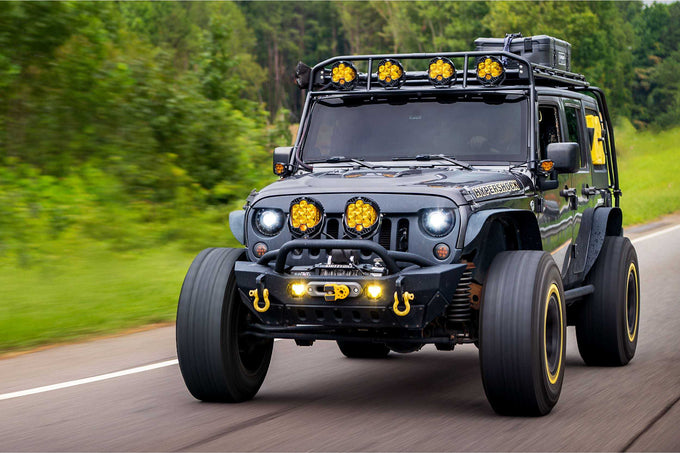 Pair Super7 Headlights <br> 07-17 Jeep JK Wrangler