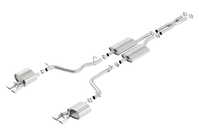 S-Type Cat-Back Exhaust System <br> 11-14 Dodge Challenger 3.6L V6
